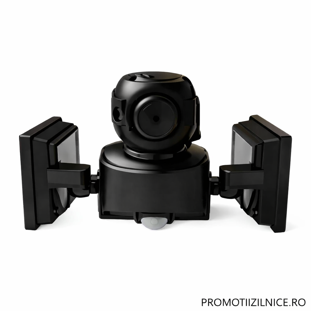 Proiector Solar LED Dublu 200W cu Senzor de Miscare, Telecomanda si Protectie IP67 – Iluminare Exterior Curte si Gradina PromotiiZilnice