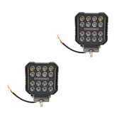 Set 2 Proiectoare Patrate Auto LED 48W cu DRL, 9-80V, Lumina Alb-Galben, IP67 - PromotiiZilnice