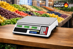Cantar Comercial Electronic Profesional 40 Kg Gardeon – Afisaj Dublu Iluminat, Tava Inox, Functie Memorie BoomSale