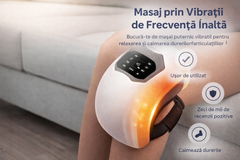 Aparat de masaj pentru genunchi cu incalzire, vibratii si control tactil PromotiiZilnice