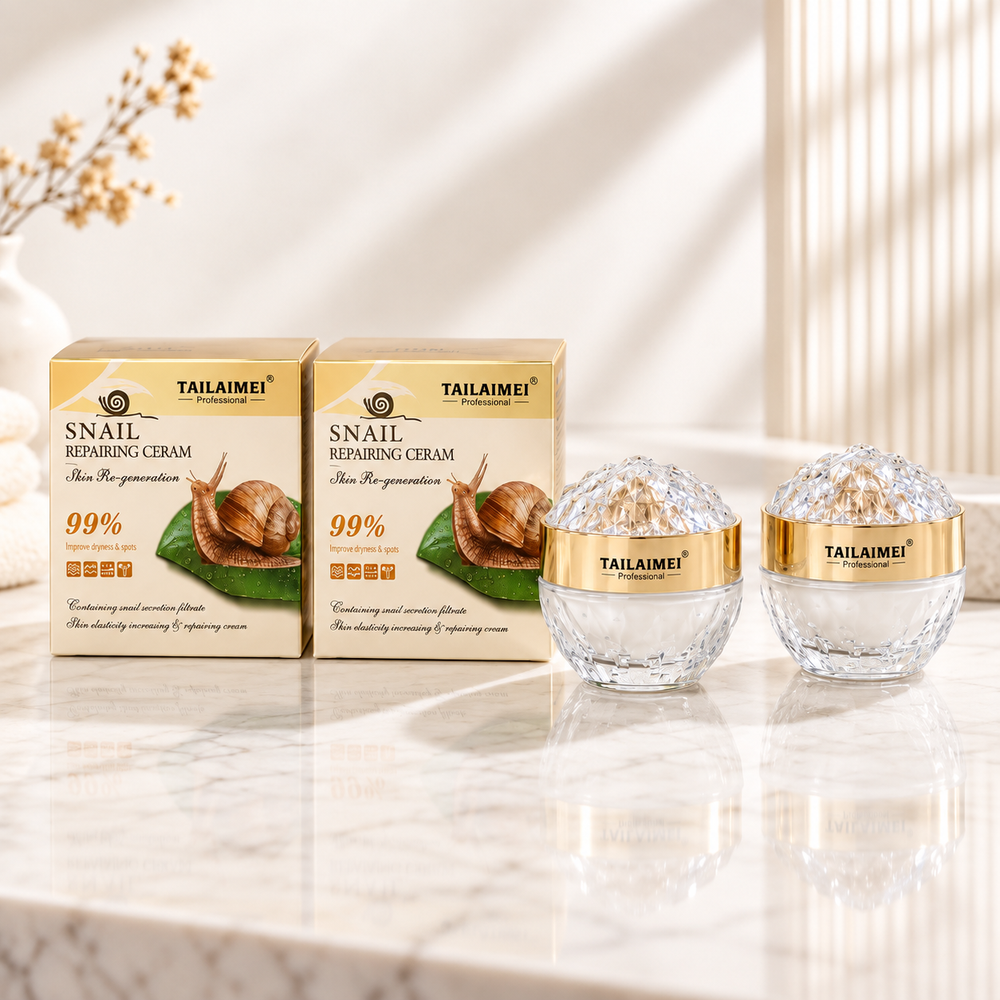 Set 2 Creme de Față TAILAIMEI Professional cu Extract de Melc – Cremă Hidratantă și Regenerantă pentru Îngrijirea Tenului, 2 x 60 gr Powersale