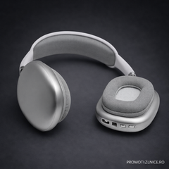 Casti Wireless P9 Pro Max Bluetooth 5.3, Alb-Argintiu, Autonomie 15-20 Ore, Microfon Integrat PromotiiZilnice