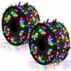 Set 2 Instalații LED 100 m, 8 Jocuri de Lumini Powersale