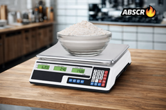 Cantar Comercial Electronic Profesional 40 Kg Gardeon – Afisaj Dublu Iluminat, Tava Inox, Functie Memorie BoomSale