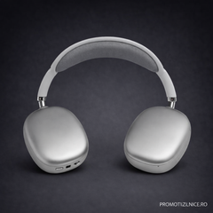 Casti Wireless P9 Pro Max Bluetooth 5.3, Alb-Argintiu, Autonomie 15-20 Ore, Microfon Integrat PromotiiZilnice