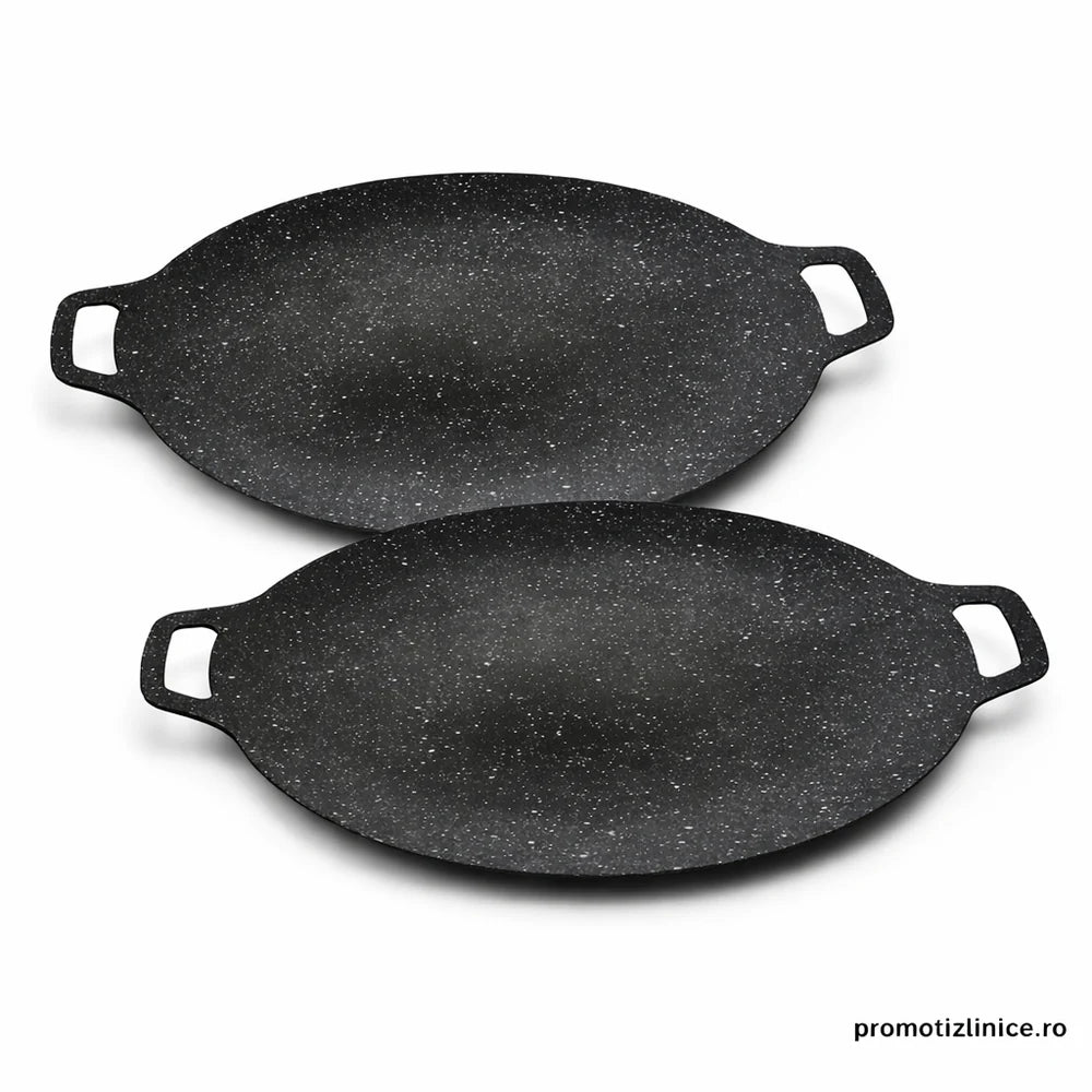 Set 2 Bucati Plita Japoneza 36 cm, Antiaderenta, Compatibila Aragaz si Inductie, Gatire Rapida si Uniforma PromotiiZilnice
