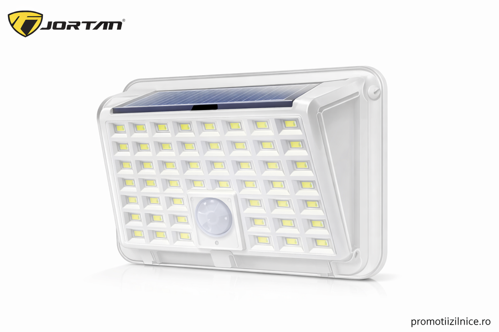 Set 10 Lampi Solare JORTAN LED 90 SMD cu Senzor de Miscare, IP65, Iluminat Exterior Curte Gradina Terasa, Panou Solar, Lumina Alba Rece PromotiiZilnice