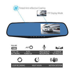 Oglinda auto DVR retrovizoare, camera fata-spate Full HD 1080 PromotiiZilnice