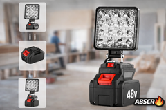 Lampa de lucru LED portabilă 48W cu acumulator Li-Ion 48V – Proiector reglabil 90°, iluminare puternică, autonomie mare PromotiiZilnice