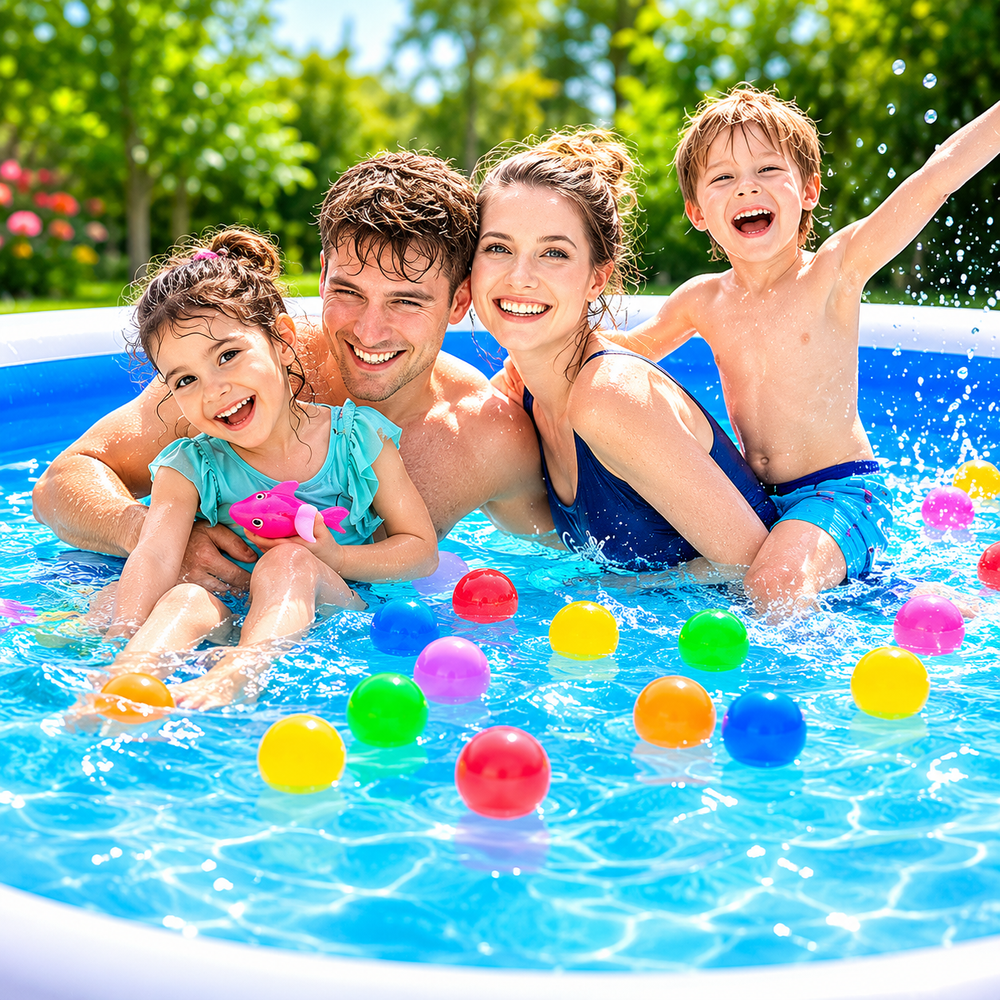 Piscina Gonflabila Family Pool XXL 201 x 150 x 51 cm – Distractie Racoritoare pentru Intreaga Familie Powersale