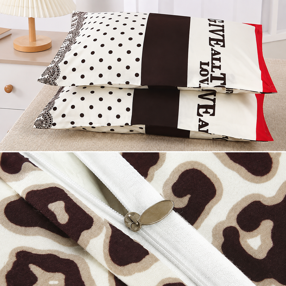 Lenjerie de Pat Premium 4 Piese din Finet – Animal Print, Model H798 PromotiiZilnice