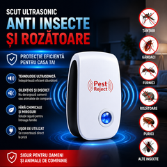 Set 5 Bucati Aparat Ultrasonic Anti Tantari, Gandaci, Furnici si Rozatoare PromotiiZilnice