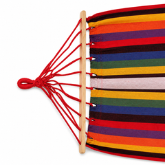 Set 2 Hamace Multicolore 200x100 cm, Bumbac + Poliester, Pentru Gradina, Camping si Relaxare, Rezistente si Confortabile PromotiiZilnice