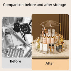 Organizator Cosmetice Rotativ 360° cu Design Elegant – Suport de Machiaj Multifunctional PromotiiZilnice
