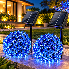 Set 2 Instalații Solare LED, 10 m, 100 LED-uri/Bucată Powersale