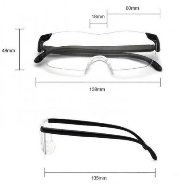 Big Vision- ochelari cu lupa integrata in lentila, marire 20x, model unisex PromotiiZilnice