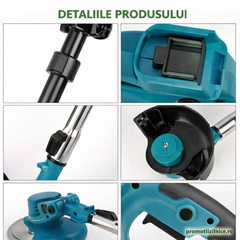 Motocoasă Electrică 3-în-1 PRO 48V cu 2 Baterii Li-Ion și Roți | Trimmer pentru Iarbă, Gard Viu și Crengi Groase PromotiiZilnice