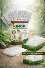 Set 200 Bucăți Plasturi pentru Tălpi Kinoki – Îngrijire și Relaxare Zilnică PromotiiZilnice