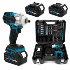 Trusa Masina de Impact si Insurubat 550Nm cu 2 Acumulatori 68V 5Ah, Motor Brushless, 43 Accesorii si Valiza Transport PromotiiZilnice