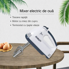 Mixer de mana Scarlett, putere 260W, 7 viteze, alb PromotiiZilnice