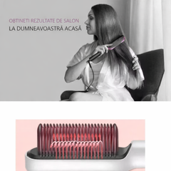 Perie de indreptat parul Linehair cu invelis ceramic, temperatura reglabila in 5 trepte PromotiiZilnice