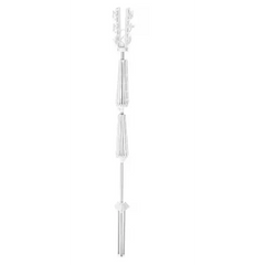 Uscator de rufe vertical, cu 3 niveluri rotative, 1 nivel cu clesti, pliabil, uscor de depozitat, din metal si plastic, alb/argintiu PromotiiZilnice