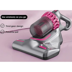 Aspirator de pat anti-acarieni, wireless, igienizare profunda, usor si manevrabil, 10000Pa, cu 8000 de vibratii pe minut, Violet PromotiiZilnice