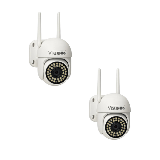Set 2 Camere Supraveghere Wi-Fi Visuron  – Viziune Nocturnă, 38 LED IR, Full HD 1080p