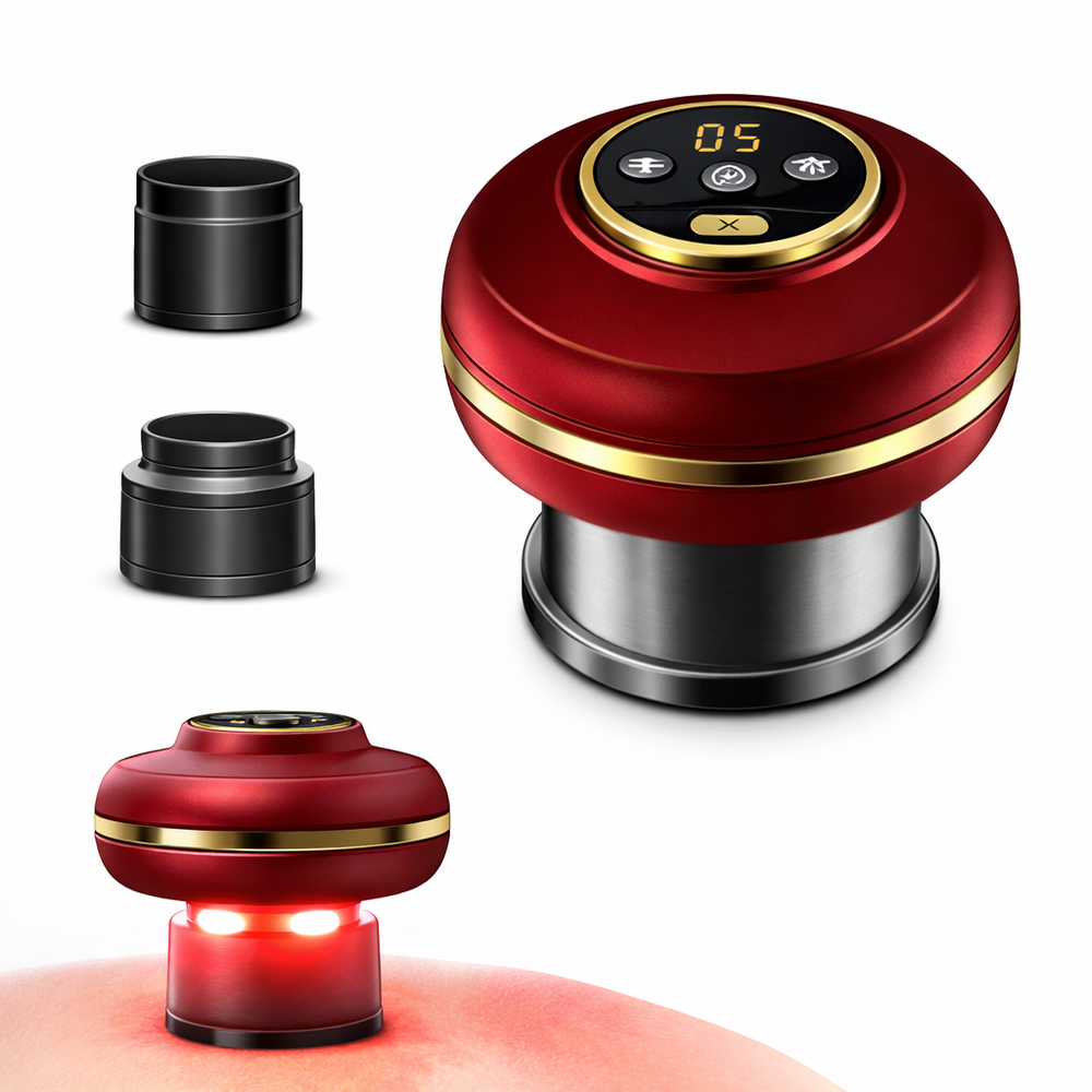 Aparat de masaj cu vacuum 4 in 1,compresie calda, masaj cu vibratii, portabil PromotiiZilnice