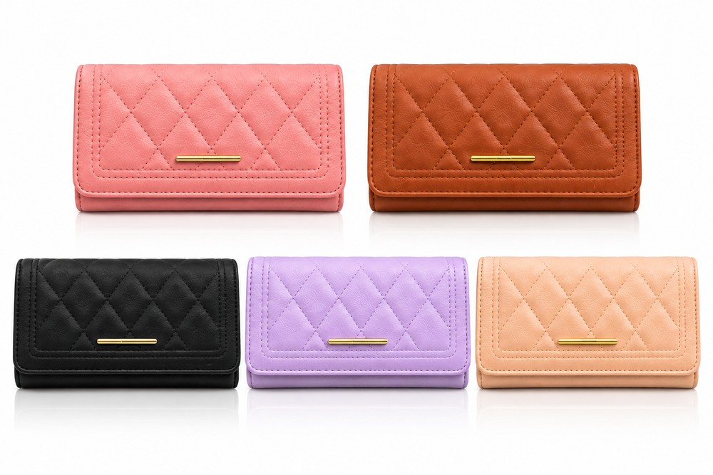 Portofel Damă Mare 20 × 10 cm – 5 culori, 8 Compartimente pentru Carduri, Portofel Elegant și Practic Powersale