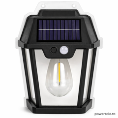 Set 8 Bucăți Lampă Solară de Perete Exterior cu Senzor de Mișcare și Senzor Crepuscular, 3 Moduri Iluminare Powersale