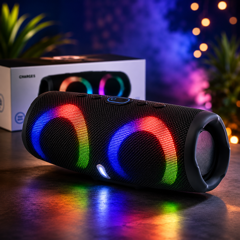 Boxă Portabilă rezistenta la apa CHARGE 5 Bluetooth 5.0 30W – 4000mAh, Lumini RGB, IPX6, USB/AUX/SD/FM, Sunet Puternic, Portabilă PromotiiZilnice