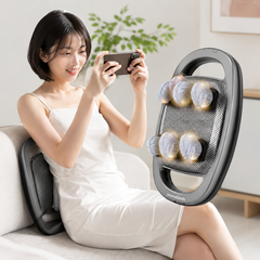 Aparat de Masaj Profesional cu 6 Capete, Display Digital, Lumină LED Roșie, Portabil, Relaxare Musculară Profundă Powersale