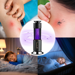 Lampa UV Anti Insecte 2 in 1 cu Acumulator Reîncărcabil, Anti Țânțari și Muște, Funcție Lampă de Veghe, USB Type-C, Portabilă PromotiiZilnice