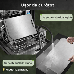 Set 2 tocatoare de bucatarie din otel inoxidabil, rezistente si usor de curatat, 35 x 24 cm PromotiiZilnice