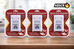 Set 3 Bucati Aparat Antigandaci si Antirozatoare RIOOEX Plus – Dispozitiv Ultrasunete Anti Insecte si Soareci, Alb BoomSale