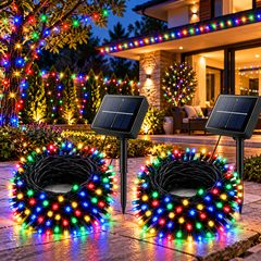 Set 2 Instalații Solare LED, 10 m, 100 LED-uri/Bucată Powersale