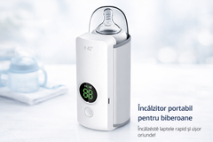 Incalzitor Biberon Portabil cu Acumulator 6000mAh, 6 Trepte de Temperatura, Compact pentru Calatorii PromotiiZilnice