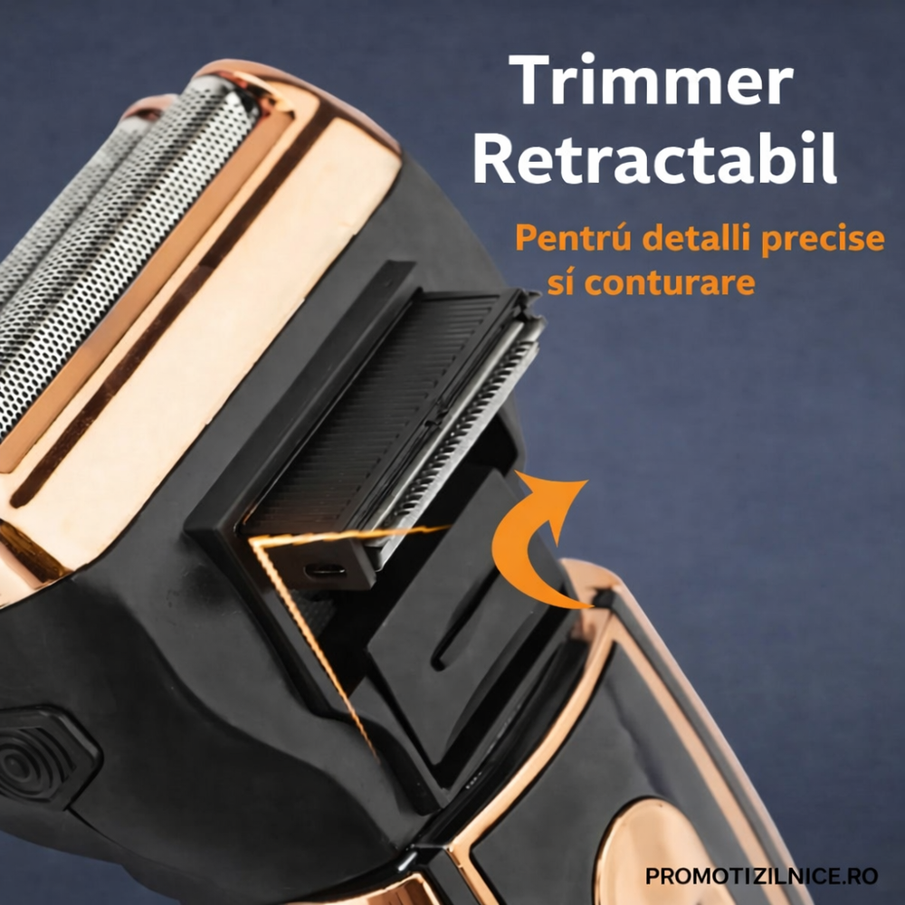 Aparat de Tuns 3-în-1 Multishaver – Trimmer Tuns, Barbierit & Îndepărtare Păr Nas/Urechi – Lame Oțel Inoxidabil PromotiiZilnice