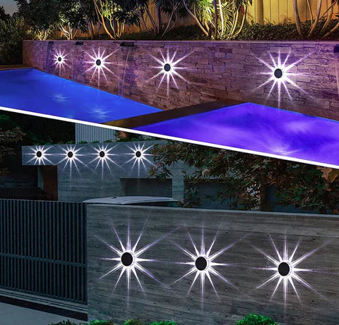Set 4 Lampi Solare LED Model Floare, Senzor de Lumina PromotiiZilnice