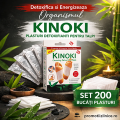Set 200 Bucăți Plasturi pentru Tălpi Kinoki – Îngrijire și Relaxare Zilnică PromotiiZilnice