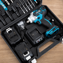 Trusa Masina de Impact si Insurubat 550Nm cu 2 Acumulatori 68V 5Ah, Motor Brushless, 43 Accesorii si Valiza Transport PromotiiZilnice