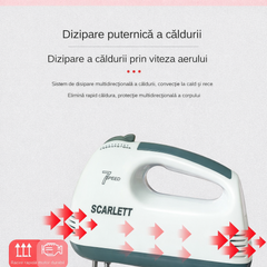 Mixer de mana Scarlett, putere 260W, 7 viteze, alb PromotiiZilnice