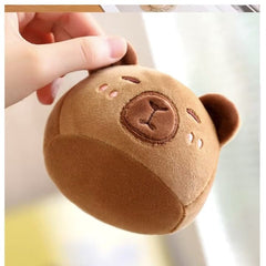 Capibara de Plus cu 6 Pui, Maro, 50 cm,Set Jucării Pufoase - PromotiiZilnice