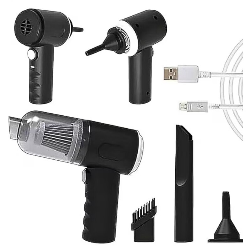 Aspirator Portabil, 3 in 1, Ideal pentru Masina, Casa si Birou, Putere 120W, Autonomie 20 Minute, Functie Aspirare si Suflare PromotiiZilnice