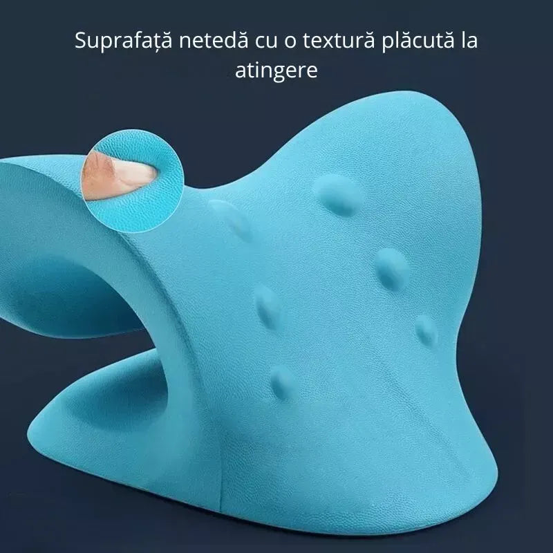 Set 2 Perne cervicale pentru gat si umeri, dispozitiv tractiune si relaxare musculara, culoare albastra - PromotiiZilnice