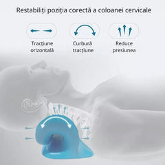 Set 2 Perne cervicale pentru gat si umeri, dispozitiv tractiune si relaxare musculara, culoare albastra - PromotiiZilnice