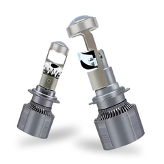 Set 2 Becuri Auto H7, LED cu Lupa PRO, 140W, Set 2, 6500K, Luminozitate 300% - PromotiiZilnice