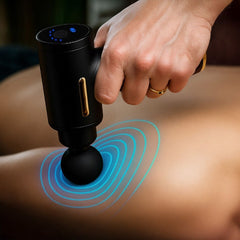 Aparat de masaj corporal, 4 capete interschimbabile, 6 trepte de intensitate, design compact, negru - PromotiiZilnice