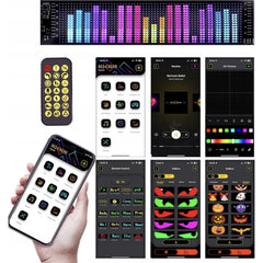 Banda LED RGB Interior/Exterior, 120x595mm, Telecomanda si Aplicatie, Kit Montaj Inclus - PromotiiZilnice